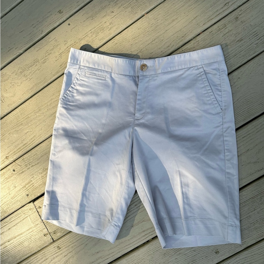 DOCKERS Woman’s Classic Tan High-Rise Bermuda Shorts, Size: 14